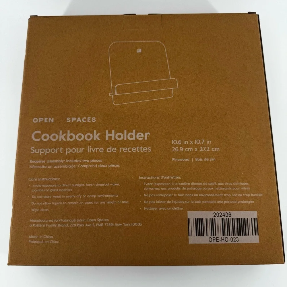 Open Spaces Cookbook Holder NEW in box